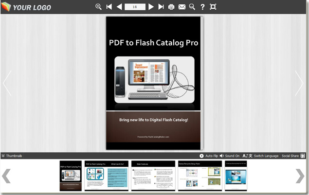 page flipping flash catalog