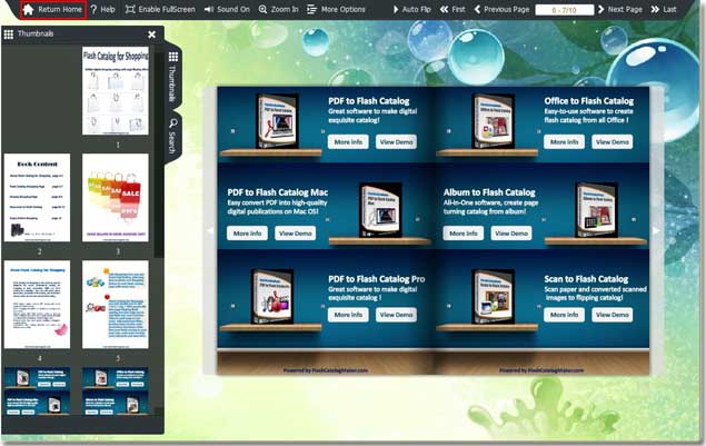 page flipping flash catalog