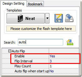 define flip interval of flash catalog 