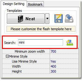 search function of catalog maker