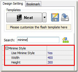 customize minime style of flash catalog by catalog maker