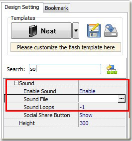 add background music to flash catalog