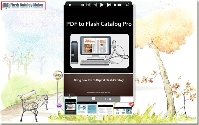 flash catalog with logo in Flexible Template 