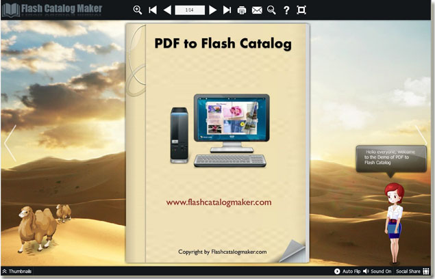 flash product catalog with flash background